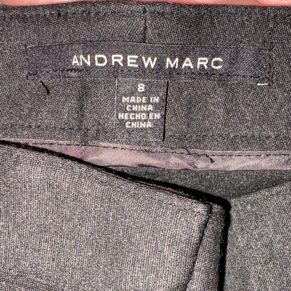 Andrew Marc Women's Charcoal Pantsuit - Picture 2 of 6
